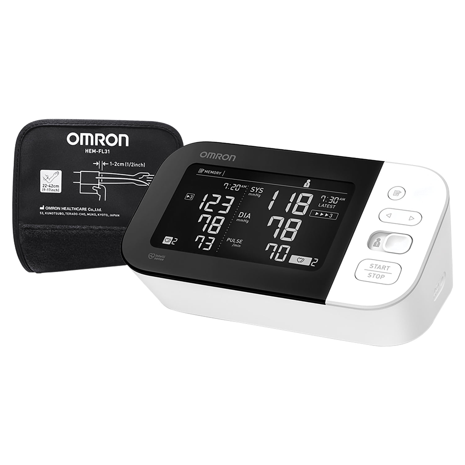 OMRON BP7450 10 Series Wireless Upper Arm Blood Pressure Monitor & HEM