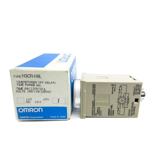 OMRON H3CR-H8L 100/110/120VAC 0.6/1.2/6/12S NSMP