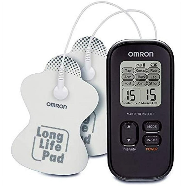 OMRON Max Power Relief TENS Unit Muscle Stimulator, Simulated Massage  Therapy for Lower Back, Arm, Shoulder, Leg, Foot, and Arthritis Pain,  Drug-Free Pain Relief (PM500) 