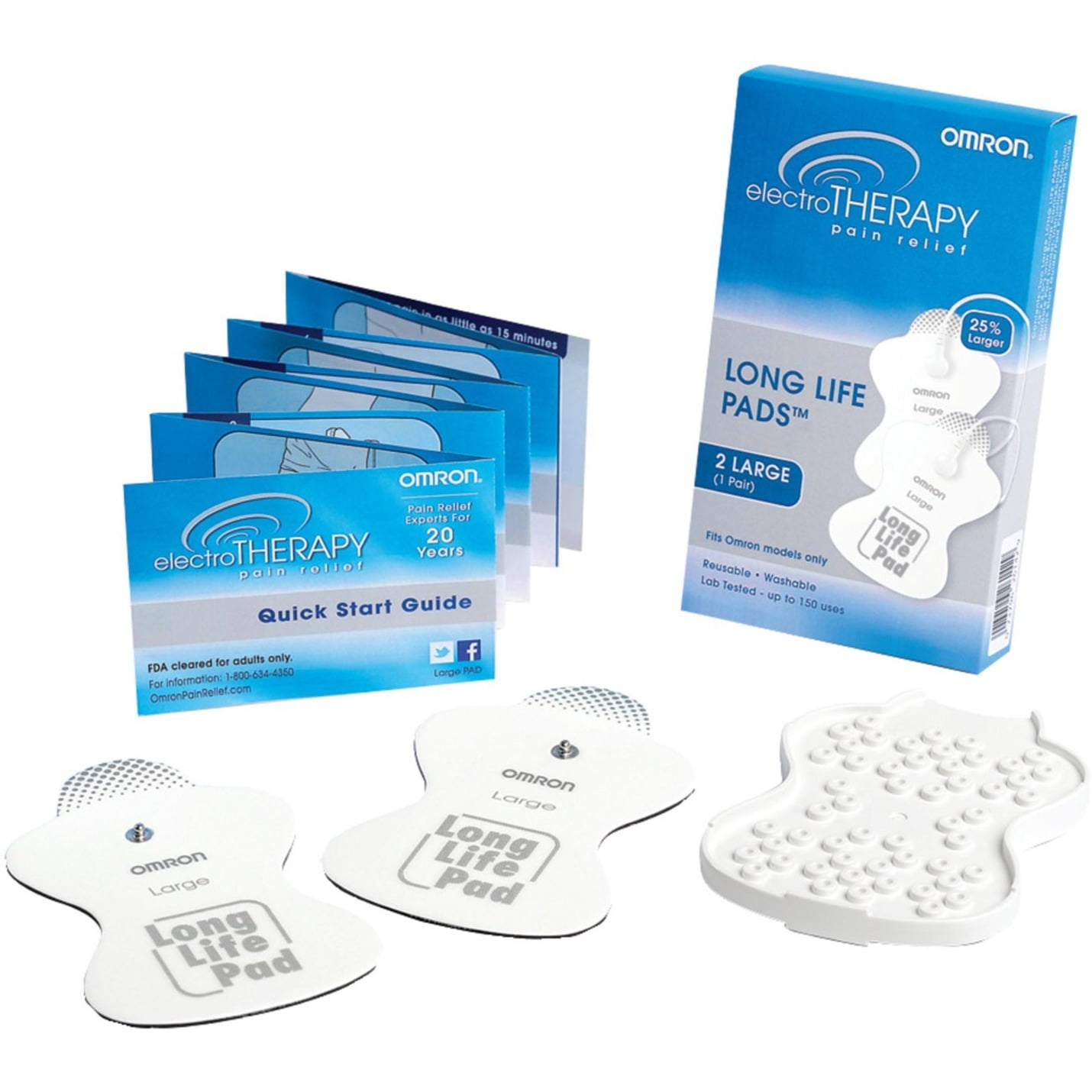 Omron Electrotherapy Tens Long-Life Pads (PMLLPAD-L)