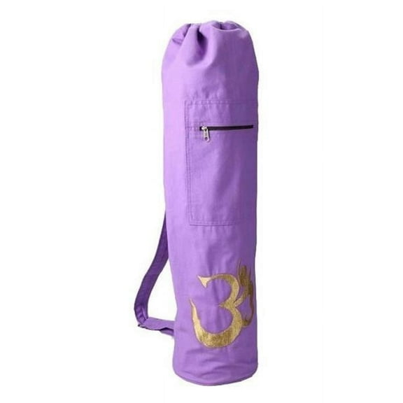 OMSutra OM101027-DarkLavender OM Shiva Drawstring Yoga Mat Bag, Dark Lavendar