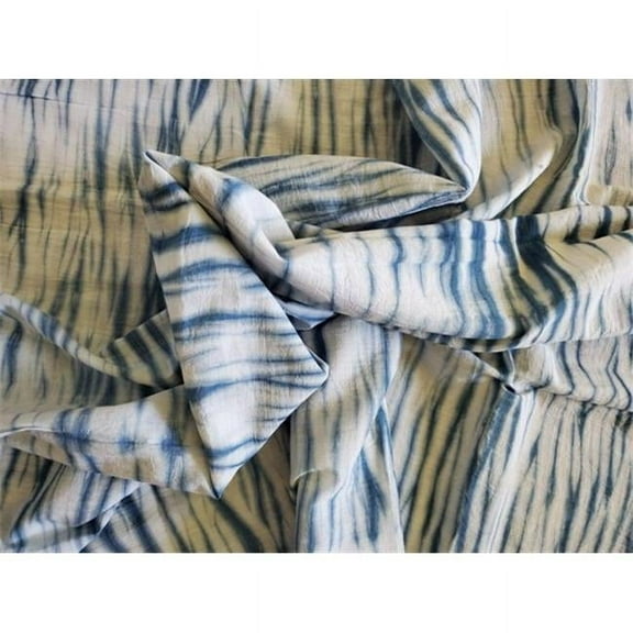 OMSutra OMSTX2020-IndigoStripe Indigo Ridge Cotton Fabric