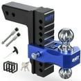 thumbnail interactive-video image 1 of Orion Motor Tech 2.5" Receiver Adjustable Trailer Hitch - 8" Drop/Rise, Dual Ball (2" & 2-5/16"), 18,500 Lb Capacity, Class 5 1 of 5