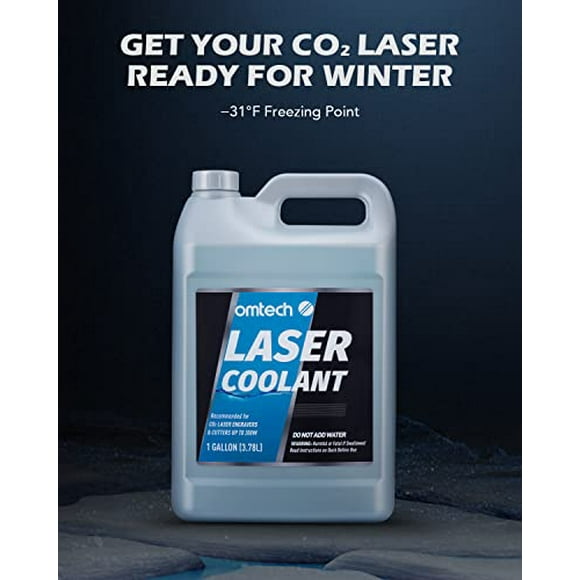 OMTech CO2 Laser Coolant Non Conductive Liquid Cooler Heat Transfer Fluid for Laser Engraver Water Chiller, Prediluted Antifreeze Coolant for Laser Tubes, 21 gal Transparent Water Cooling Solution