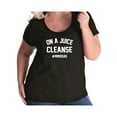 thumbnail image 1 of ON A JUICE CLEANSE #MIMOSAS Womens Plus Size Scoopneck Tee, 1 of 1