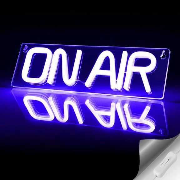 ON AIR Sign, Live On Air Neon Sign USB Connected for Studio Recording/Game Room,Twitch, Tiktok, YouTube, Cool Live Streaming Sign Decor (Blue)