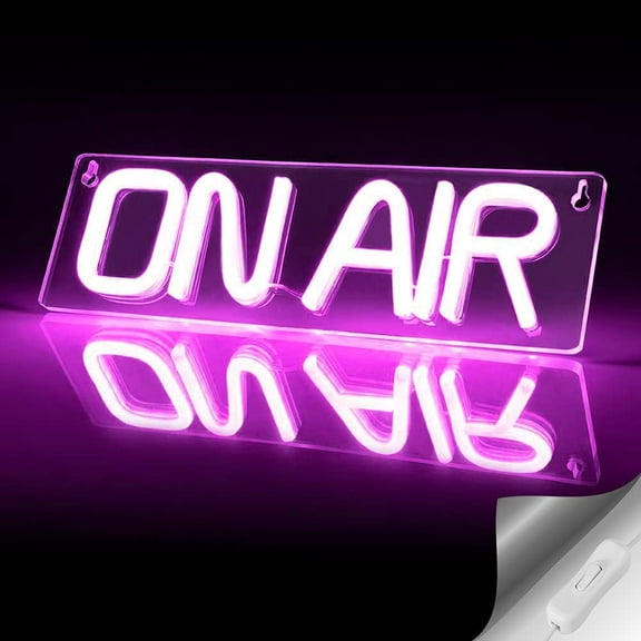 ON AIR Sign, Live On Air Neon Sign USB Connected for Studio Recording/Game Room,Twitch, Tiktok, YouTube, Cool Live Streaming Sign Decor(Pink)