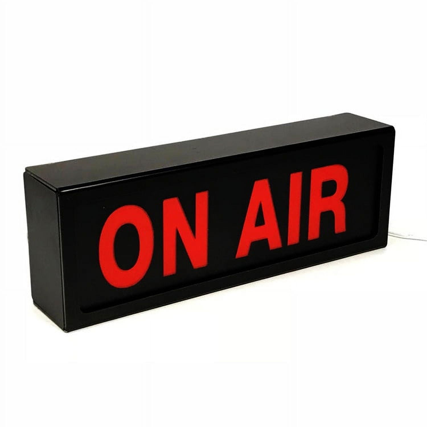 ON AIR illuminated sign, LED wallmounted neon light box, battery and