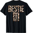 thumbnail image 1 of (ON BACK) Leopard Bestie 1 Bestie 2 Matching Best Friend T-Shirt men and women can wear, black, white, gifts, 1 of 4
