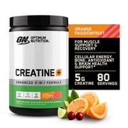 Optimum Nutrition Creatine Monohydrate Plus Powder, Orange Passionfruit Flavored Creatine Performance Blend With Electrolytes for Hydration, Added Vitamins, 80 Servings
