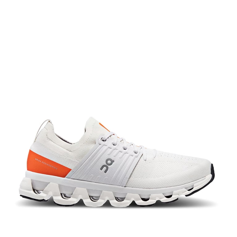 On! Men's Cloudswift 3 Sneakers, Ivory/Flame, White, Orange, 9.5