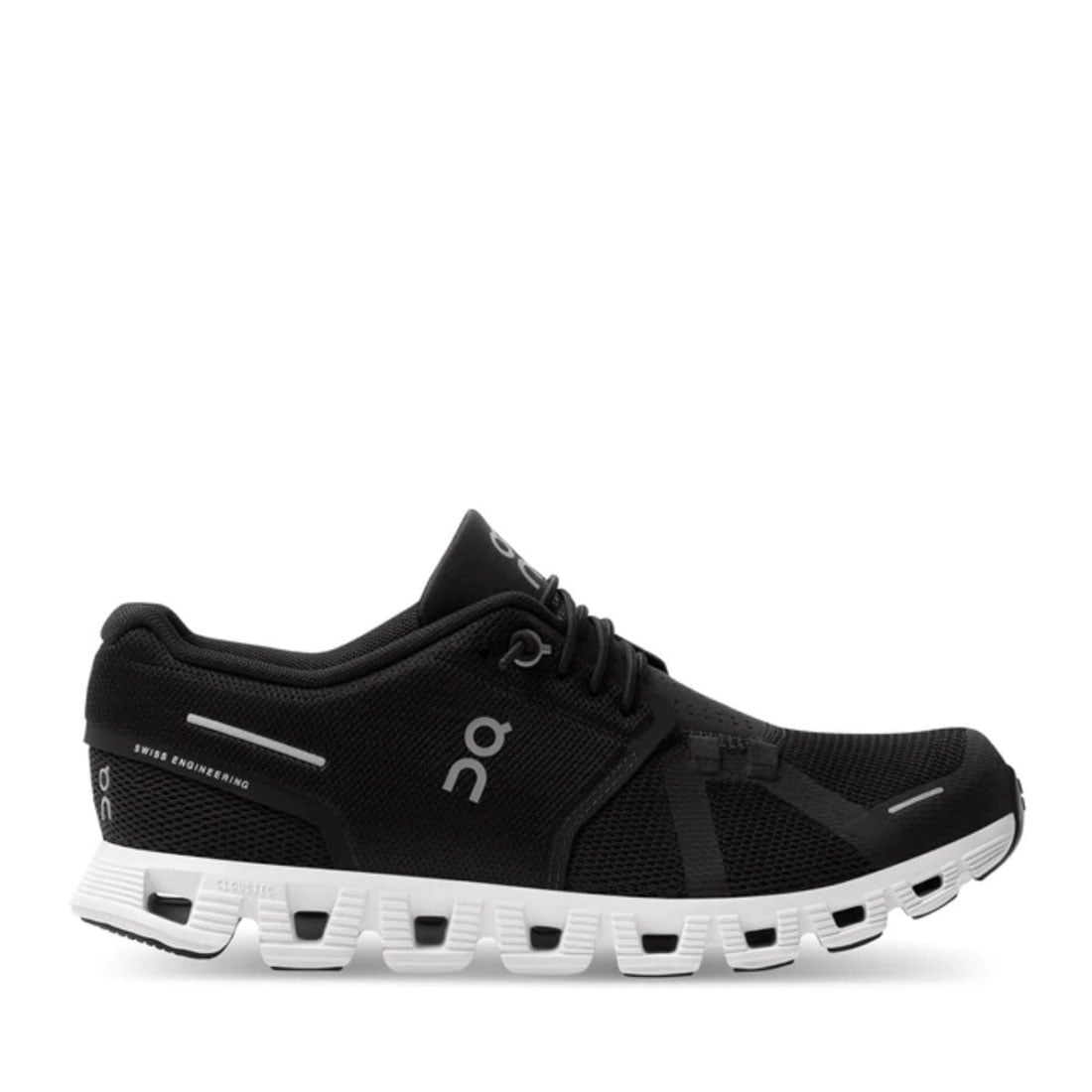 On-Women's Women's Cloud 5 Sneakers, Black/White, 10 Medium US