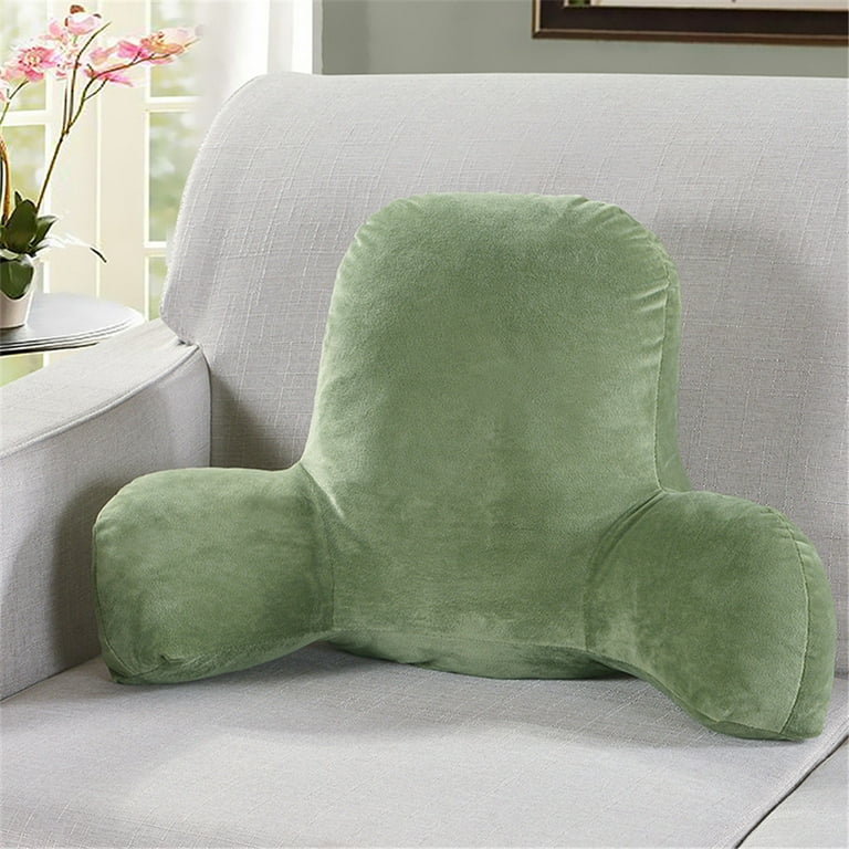 A Nice Night Faux Fur Reading Pillow Bed Wedge Large Adult Children  Backrest with Arms Back Support for Sitting Up in Bed/Couch for