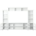 ONTREND Modern TV Console Table with Bridge for TVs Up To 70