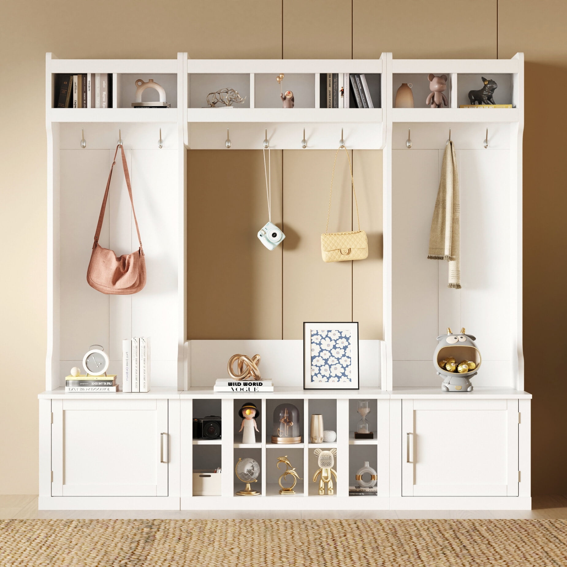 Home Depot White Hall Tree With Bench And Shoe Storage Home Depot