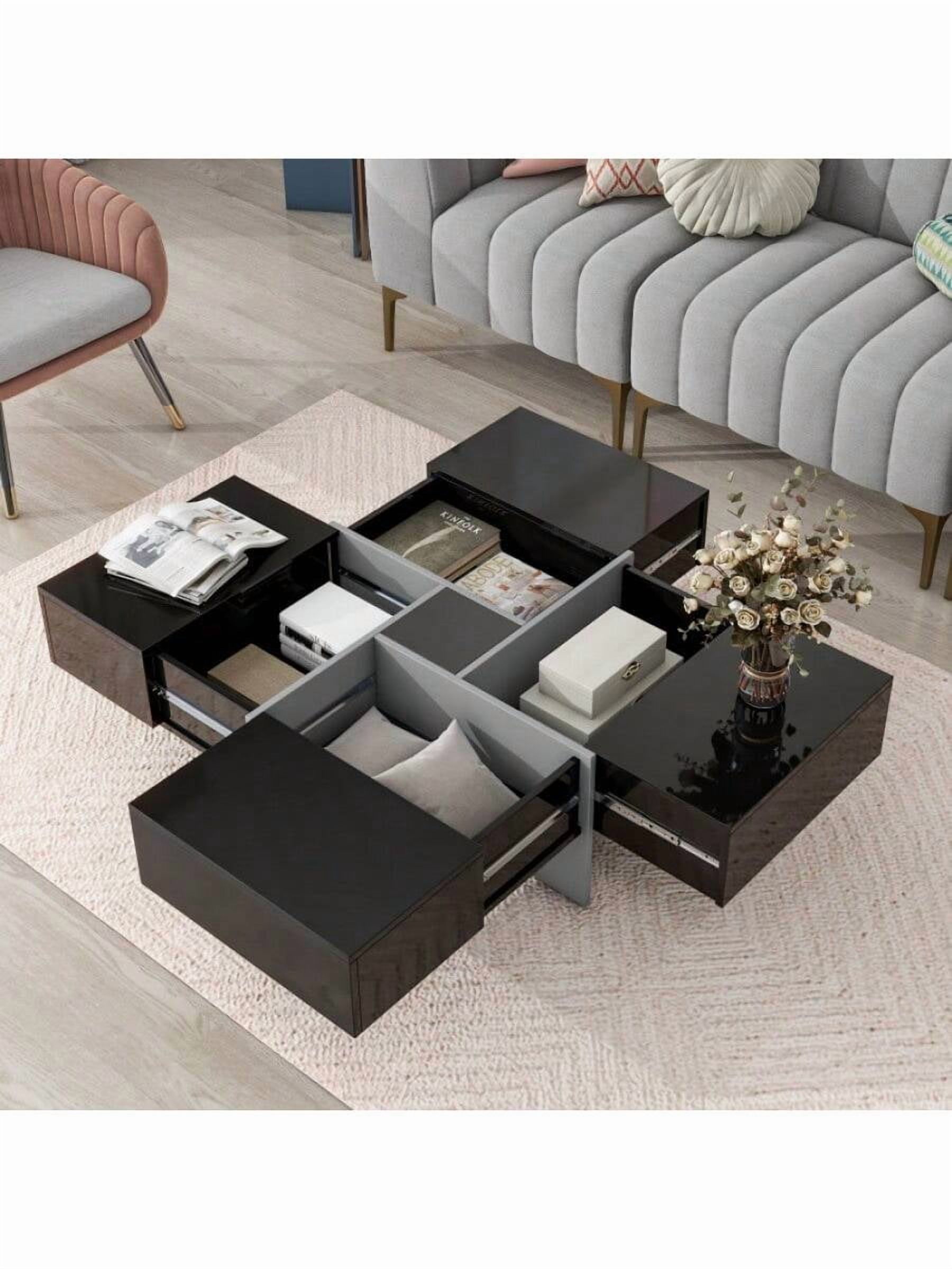 Within Design Center Table ON- Unique Design Coffee Table With 4 Hidden Storage Compartments ...