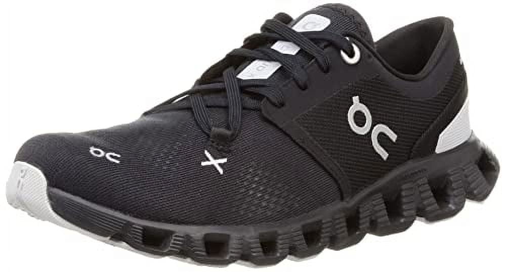 On! Women's Cloud X 3 Sneakers, Black, 5.5 US, Ultralight Running