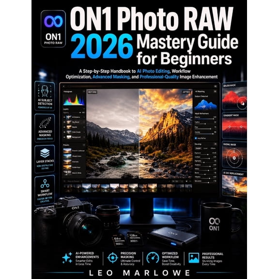 ON1 Photo RAW 2026 Mastery Guide for Beginners: A Step-by-Step Handbook to AI Photo Editing, Workflow Optimization, Adva, (Paperback)