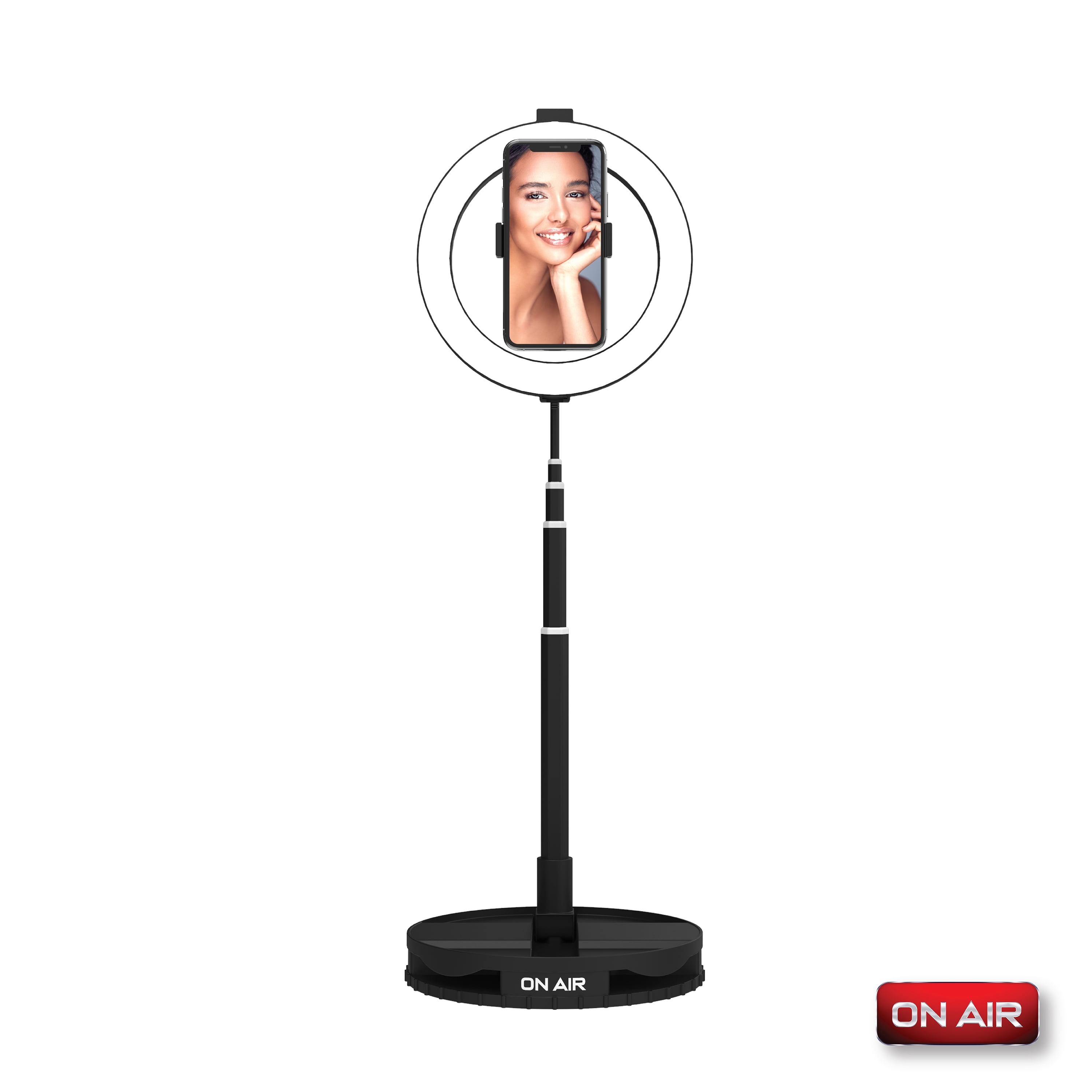 ONAIR Travel Pro 10" LED Ring Light with Phone Mount and Expandable Stand