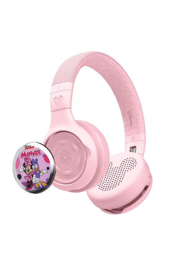 Disney StoryPhones Storytelling Foldable Bluetooth Kids Headphones, Intro Bundle with Mickey Mouse Story Disk (Rose Pink), ON-STORYPH-DIS-PINK