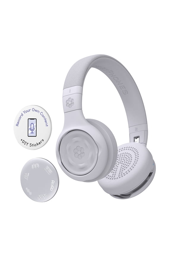 StoryPhones Storytelling Foldable Bluetooth Kids Headphones, Intro Bundle with ZenShield and PlayShield (Gray), ON-STORYPH-GREY