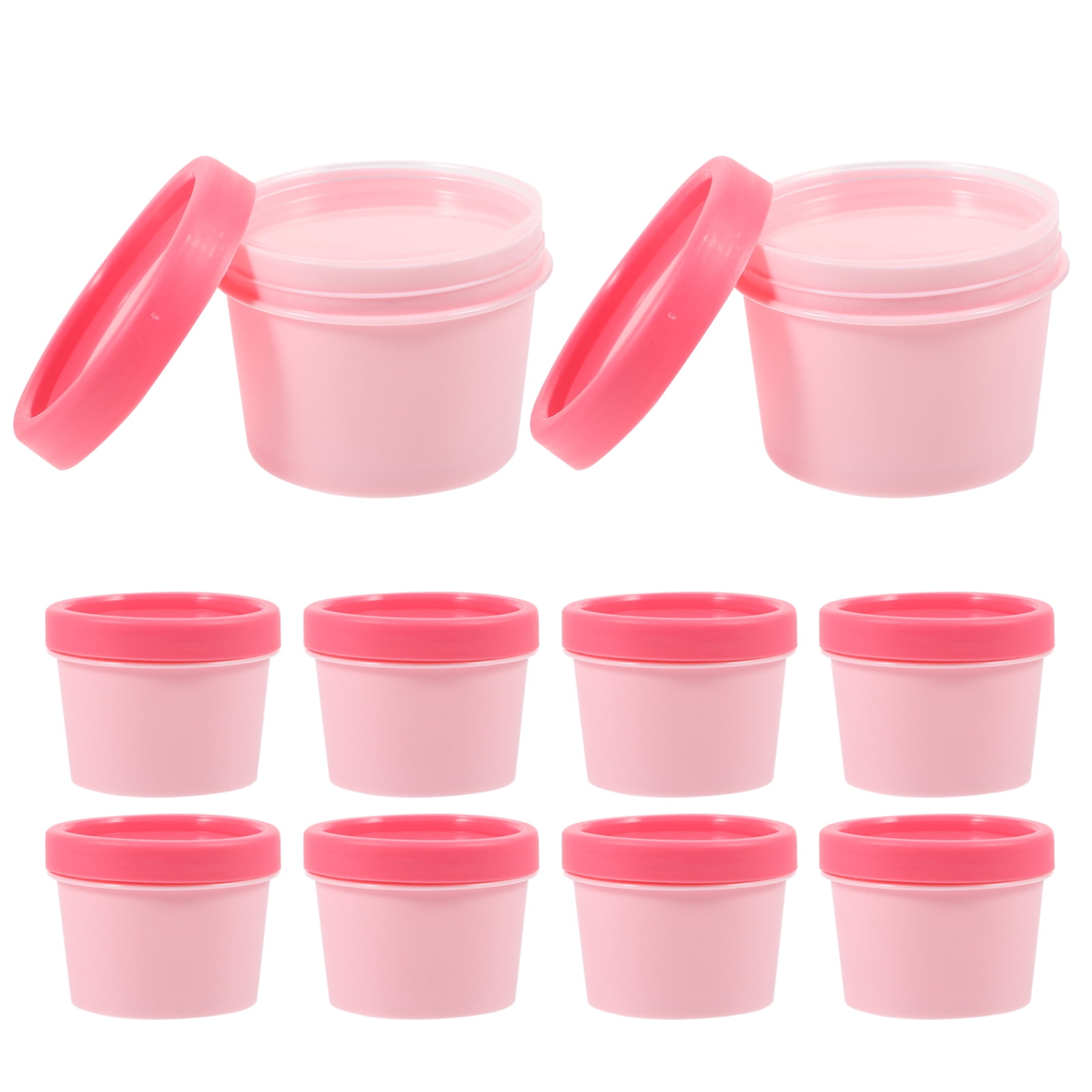 ONAPARTER Set 10Pcs 100g Plastic Yogurt Cups Dessert Cups Ice