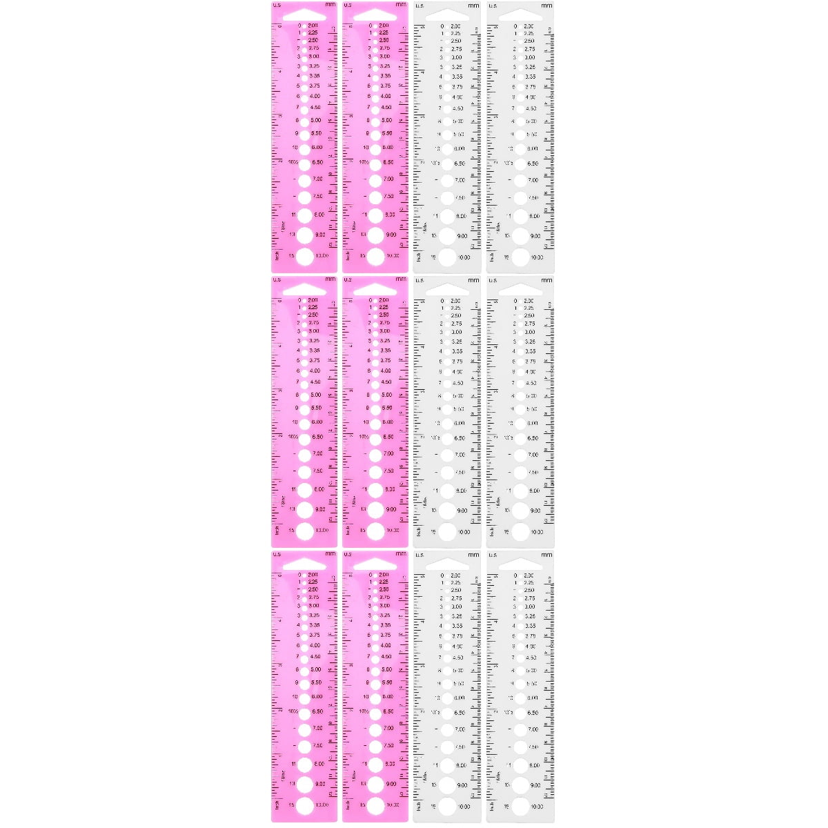 Weaving Ruler ONAPARTER 12 Pcs Crochet Measuring Ruler Hook Sewing Supplies Sweater ...