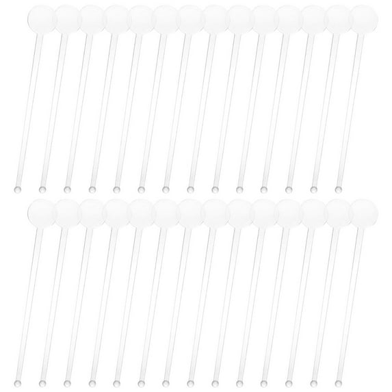 ONAPARTER 160 Pcs Plastic Juice Sticks Drinkware Hot Chocolate Stirrers Cocktail Transparent Stirring Glass Coffee for Bar (As Shown)