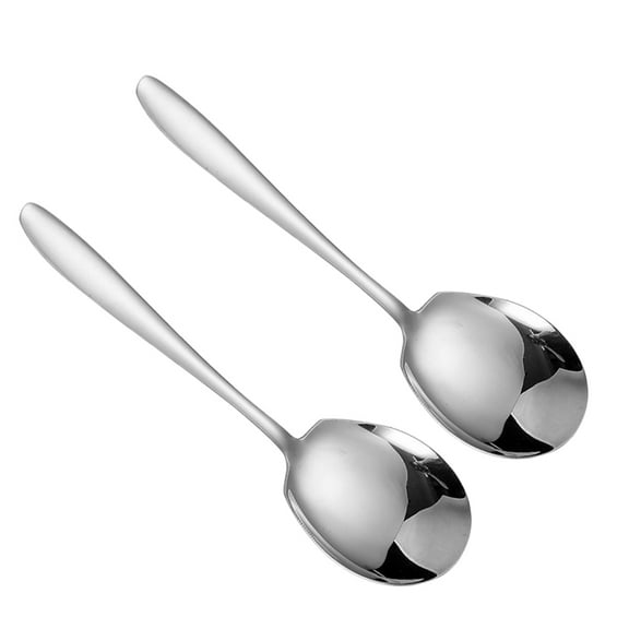 ONAPARTER 2 Pcs Serving Spoon Large Spoons Kitchen Scoop Buffet Stainless Steel Student As Shown