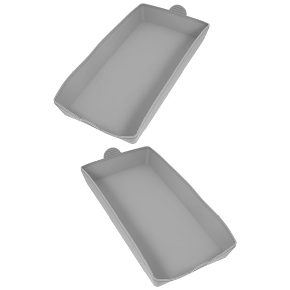 ONAPARTER 2 Pcs Silicone Bakeware Toasters Cake Pan Mold for Cooking Pans Baking Casserole Dish Flexible Bread Heat- Loaf grey