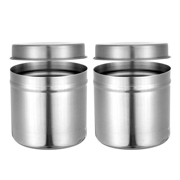 ONAPARTER 2 Pcs Stainless Steel Storage Tank Containers Household Can Mini Multifunctional Cylinder Home As Shown