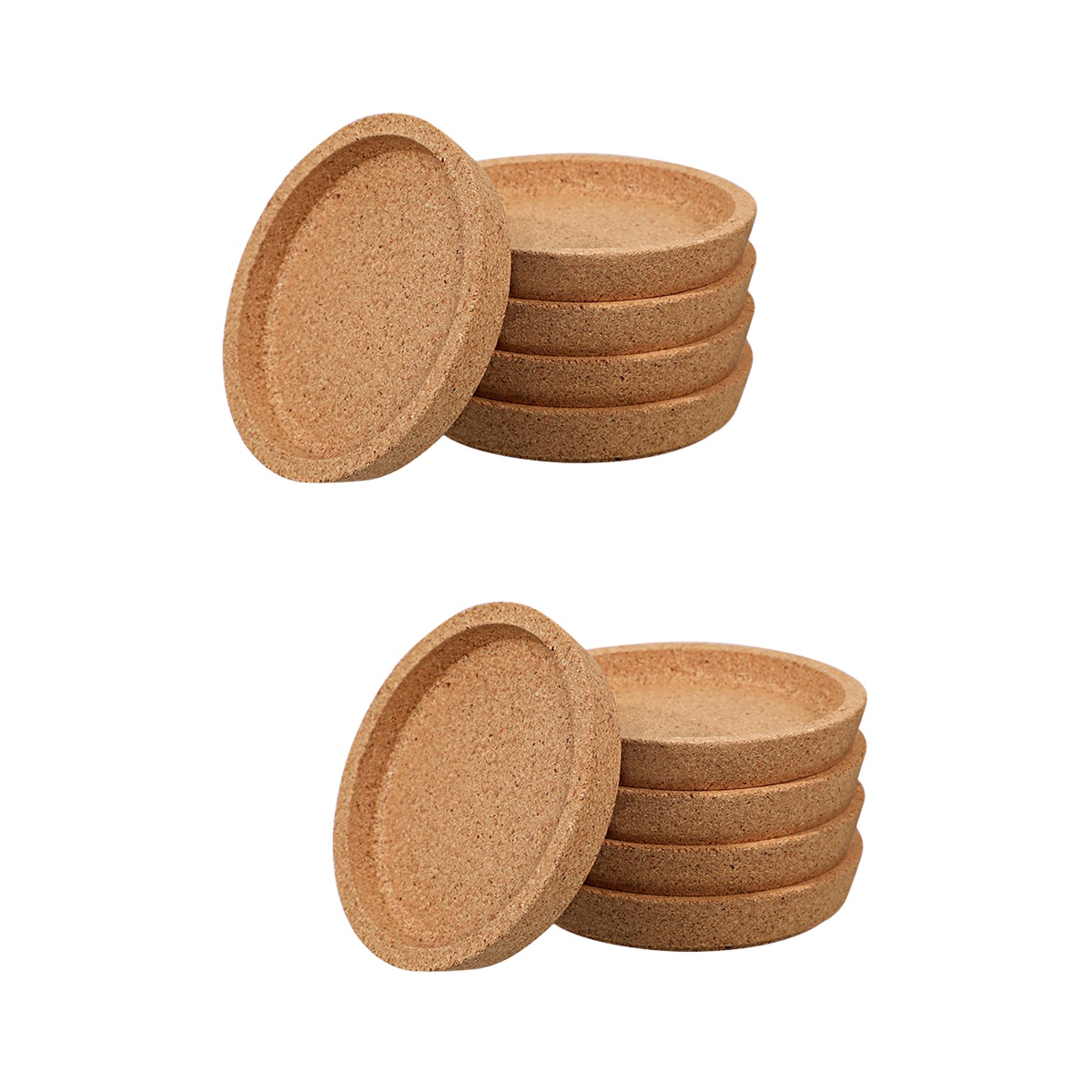 ONAPARTER 2 Pieces Glass Coffee Mugs Round Coasters for Table Wood Cup ...