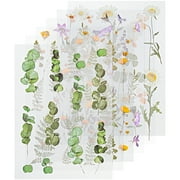 ONAPARTER 2pcs 6 Bags Self-adhesive Flower Stickers Scrapbooking Decals Diy Diary Stickers （As Shown）