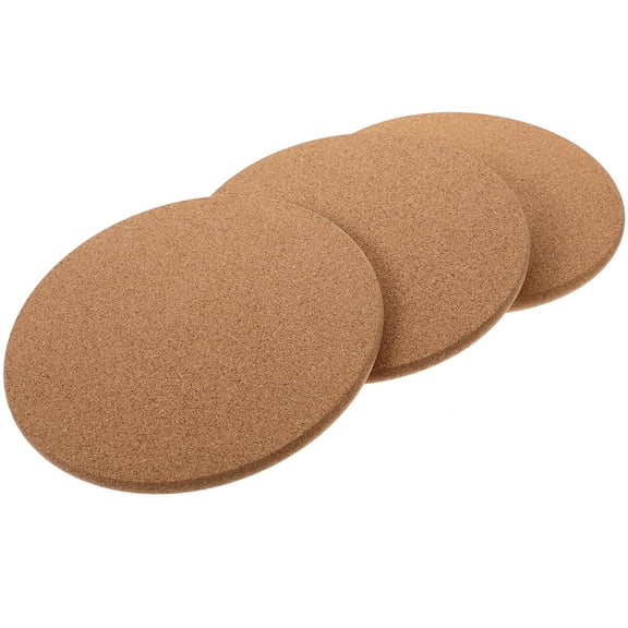 ONAPARTER 3 Pcs Place Mats Round Placemats Coasters for Table Home Tea Decorative Cork Trivets Hot Dishes Office As Shown