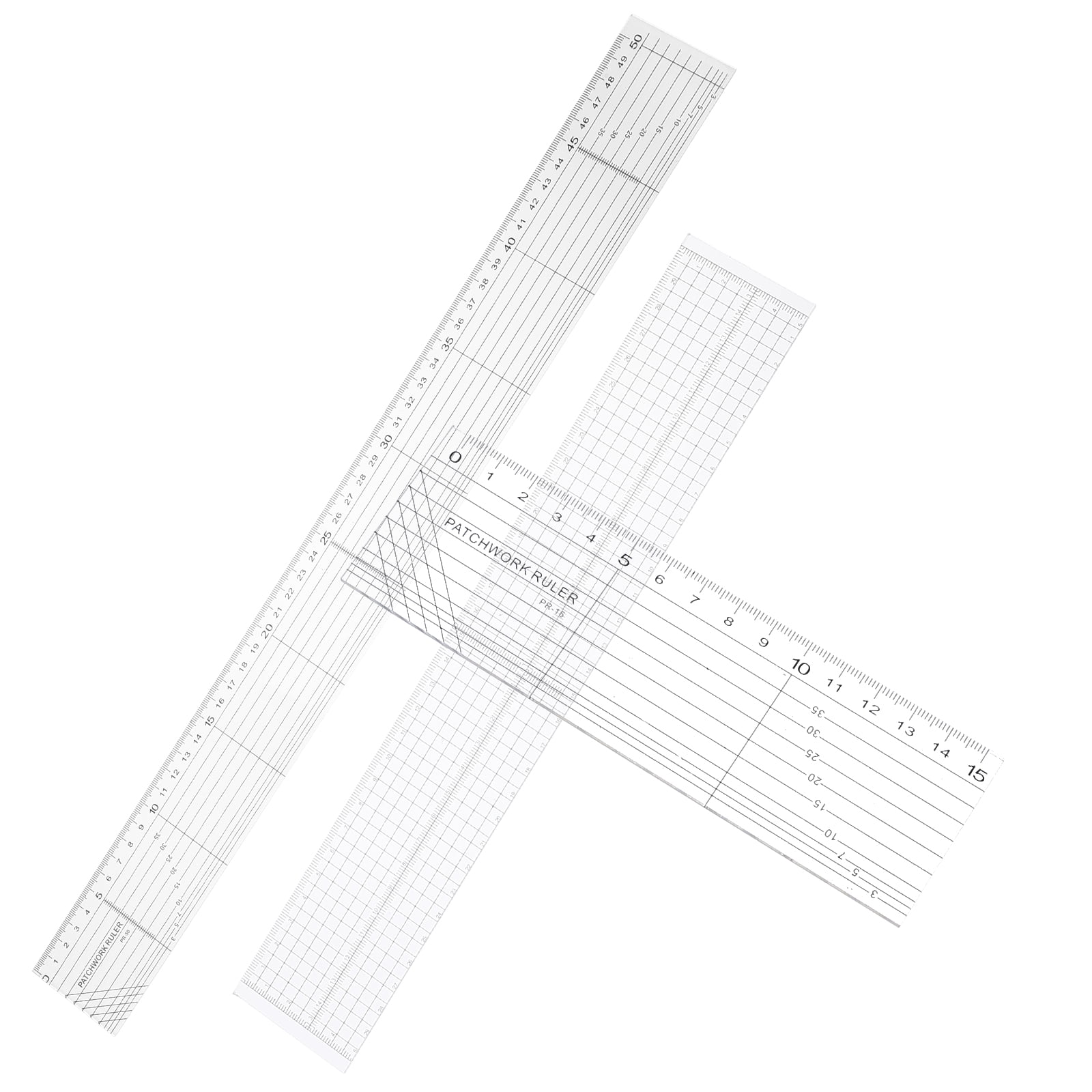 ONAPARTER 3pcs Quilting Ruler Multi-functional Acrylic Ruler for Cutting Fabric Sewing Supply As Shown