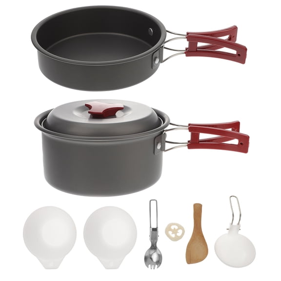 Houderco Hiking Cook Set Assorted Color 1Set Round Cooking for 1-2 People