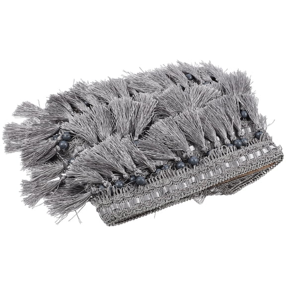 ONAPARTER DIY Garment Tassel Decorative Tassel Fringe Polyester Fabric Trim DIY Garment Accessories Grey