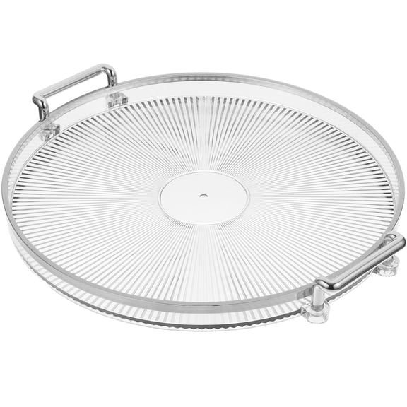 ONAPARTER Desktop Storage Tray Drawers Plastic Home Fruits Plate Serving Plates Coffee Table Decorative Dessert (Silver)