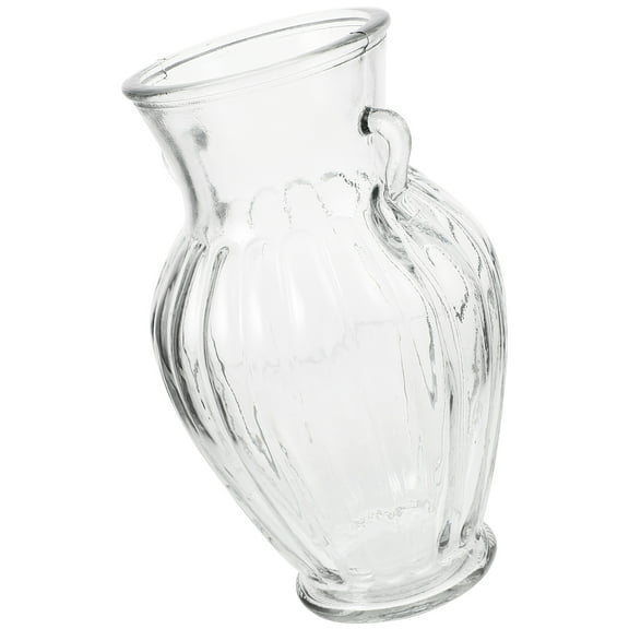 ONAPARTER Vintage Amphora Vase Large Glass Flower Bottle Wide Mouth Vases for Decor Floral As Shown