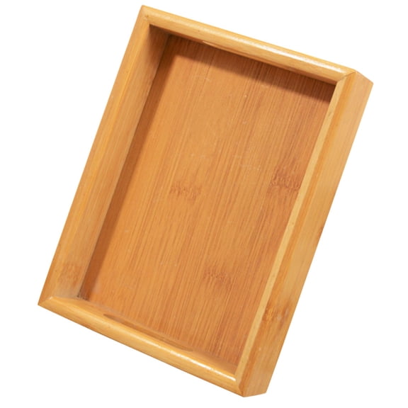 Houderco Bamboo Plates For Food Rustic Style For Households And Cafes 1Pcs 7.9*5.9*1.6In