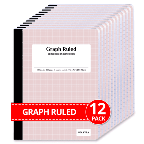 Composition Noteook Pages Graph Paper Journals for Office and School