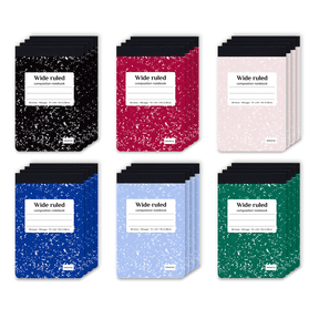 ONAVIA Composition Notebook Wide Ruled, 6 Pack, 9.75