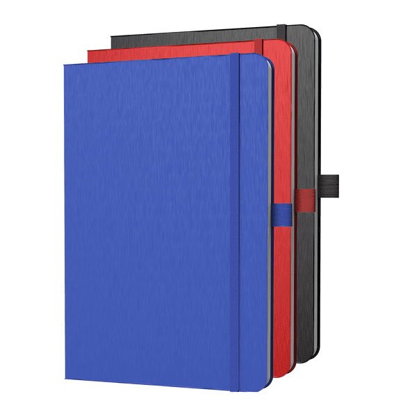 ONAVIA A5 Lined Journal Notebook, 3 pack, 5.79" x 8.3", 7mm College Ruled Notepad, Hardcover, 80 Sheets/160 Pages, 3 Assorted Colors