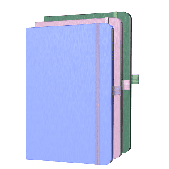 ONAVIA A5 Lined Journal Notebook, 3 pack, 5.79" x 8.3", 7mm College Ruled Notepad, Hardcover, 80 Sheets/160 Pages, 3 Assorted Colors