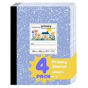 ONAVIA Primary Composition Notebook K-2, Primary Ruled Journal with Picture Space, 100 Sheets, 9-3/4 x 7-1/2, Bulk Marble Notebooks for Students, 4 Pack, Cornflower