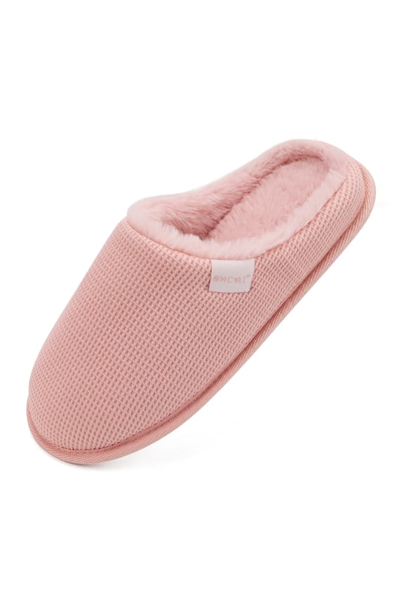 Fuzzy Slippers for Women Cushion Memory Foam Woman Slippers 2026 Faux Fur High-Density Warm Cozy Soft Slide Slipper Comfy House Winter Winter House Shoes Indoor Outdoor Plush Pink Size 6 US