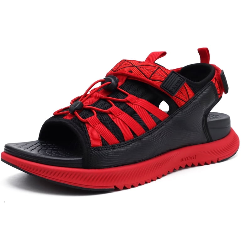 Mens Black Red Flip Flop Open Toe Athletic Orthotic Fasciitis Sport Sandal Shoes Mens Orthopedic Flip Flops Men main image 3