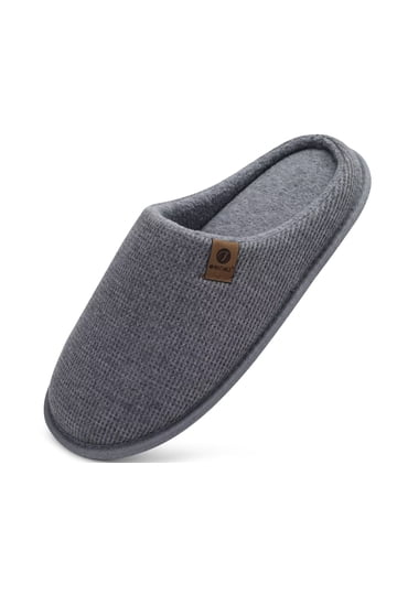 Men\'s Dark Grey Slippers Breathable Slip-on Indoor Slippers Washable Home Shoes Men main image 4