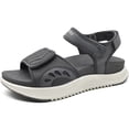 thumbnail image 1 of ONCAI Walking Sandals Women,Arch Support Hiking Sandals with Orthotic Outdoor Footbed for Plantar Fasciitis,Water Athletic Platform Sandalias Mujer with 3 Adjustable Strap Grey/White Size 9, 1 of 8
