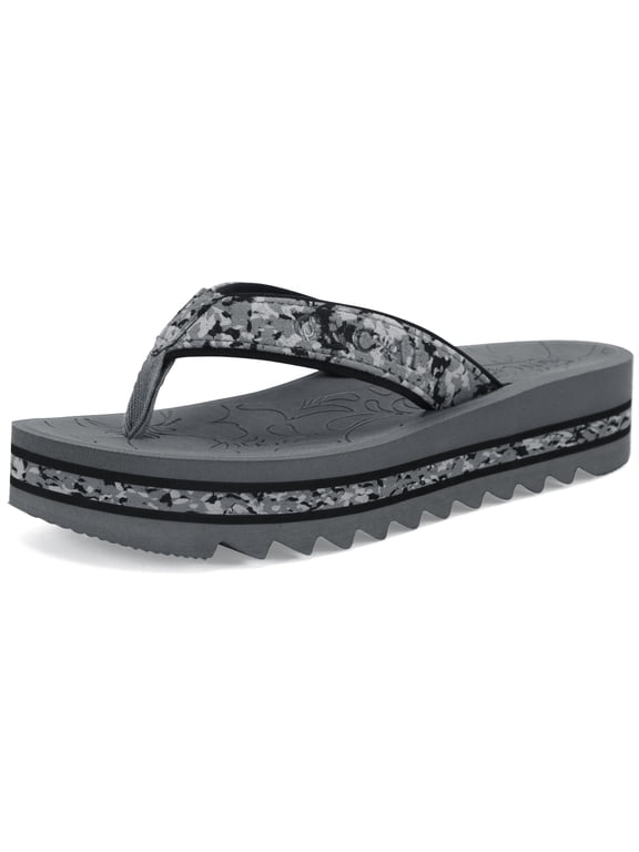 Women's Flip Flops with Arch Support 2026,Fashion Platform Wedge Sandals for Woman Trendy Casual Sandalias Mujer Summer Beach Outdoor Chunky Comfort Yoga Mat Rubber Soles Gery US Size 7